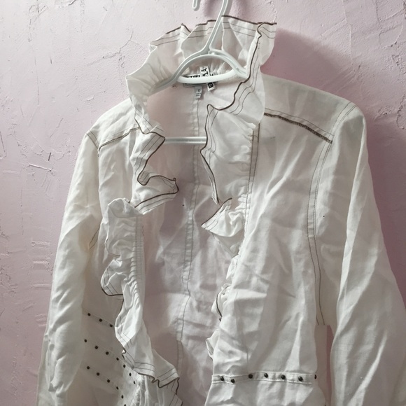 Svetlana Studded + Laced Baronesses Blouse Shirt - Picture 4 of 9